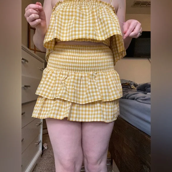 Mable yellow gingham two piece - Picture 2 of 9